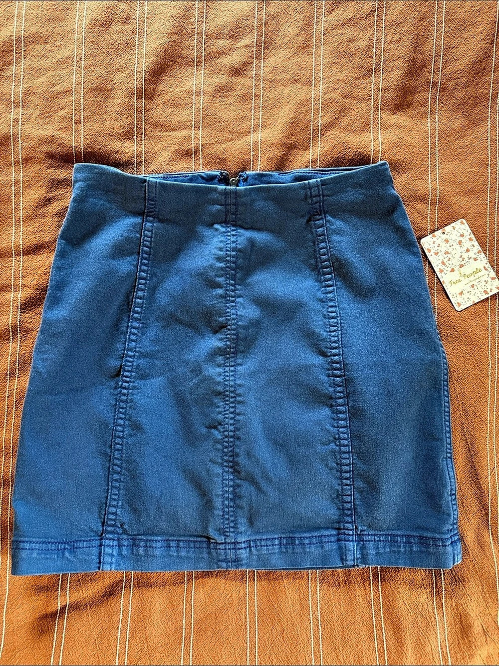 Free People Modern Femme Mini Skirt Blue Size 6